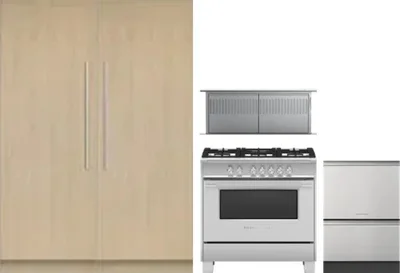 5 Piece Package Includes Refrigerator, Freezer, Range, Hood And Dishwasher